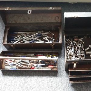 Two tool boxes with tools